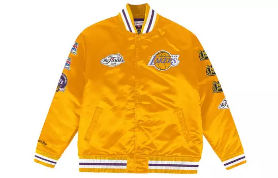 Бейсбольная куртка унисекс золото Mitchell Ness, золотой