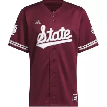 Бейсбольная майка штата Миссисипи, мужская, бордовая Adidas, цвет Burgundy