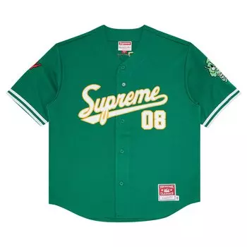 Бейсбольная майка Supreme x Mitchell & Ness Downtown Hell, зеленая