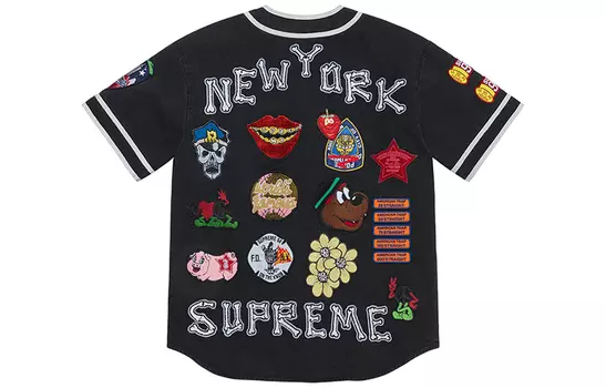 Футболка-джерси Supreme с принтом, черный