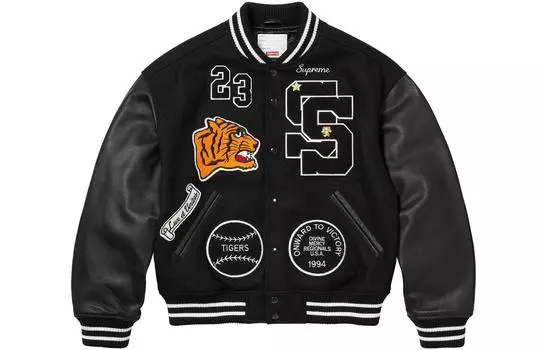 Футболка-джерси Supreme Tiger Varsity, черный / белый