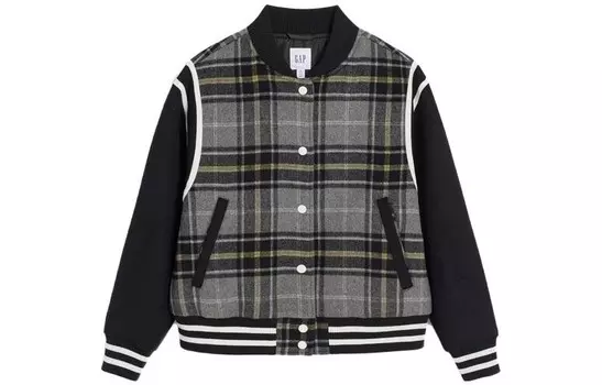 Бейсбольная майка женская серая клетка Gap