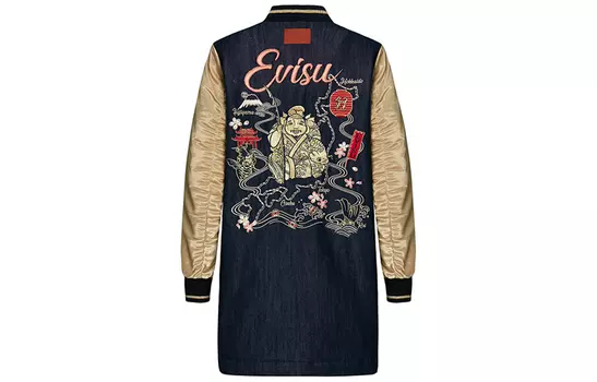 Бейсбольная майка женская шампанского золота Evisu