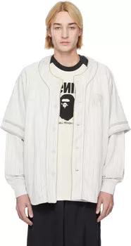 Бейсбольная рубашка LS в полоску BAPE