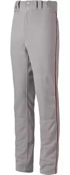 Бейсбольные брюки Mizuno Select Pro для мальчиков с окантовкой, серый/красный