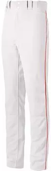 Бейсбольные брюки Mizuno Select Pro для мальчиков с окантовкой, белый/красный