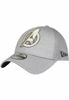 Бейсболка 39THIRTY STRETCH SHADOW TECH AVENGERS New Era, цвет grey