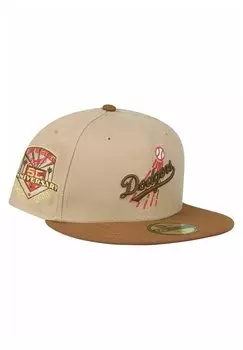 Бейсболка 59FIFTY COOPERSTOWN LOS ANGELES DODGERS New Era, цвет camel