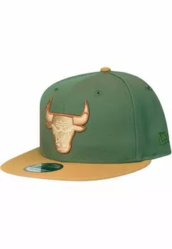 Бейсболка 9FIFTY CHICAGO BULLS PANAMA New Era, цвет olive ii