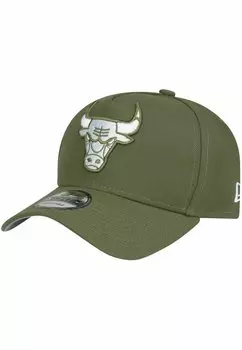 Бейсболка 9FORTY AFRAME CHICAGO BULLS New Era, цвет olive