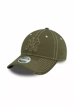 Бейсболка 9TWENTY DISTRESS NEW YORK YANKEES New Era, оливковый