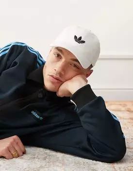 Бейсболка Adicolor Classic Trefoil белого цвета adidas Originals