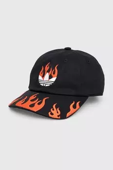 Бейсболка adidas Originals из хлопка, черный