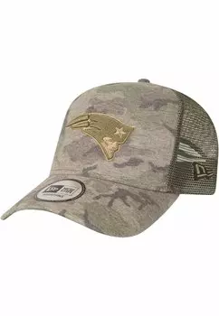 Бейсболка AFRAME TRUCKER NEW ENGLAND PATRIOTS New Era, цвет wood camo