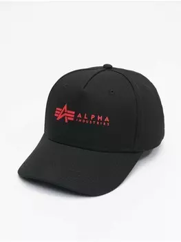 Бейсболка Alpha Industries, цвет black/red