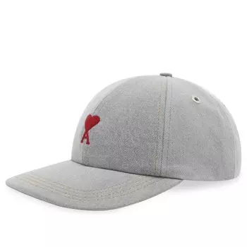 Бейсболка Ami Paris Small A Heart Cap, цвет Javel Grey