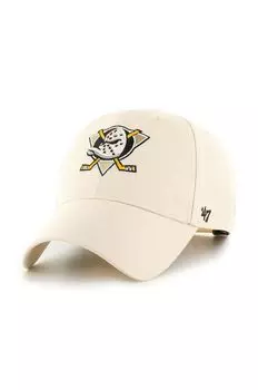 Бейсболка Anaheim Ducks из смесовой шерсти 47 brand, бежевый