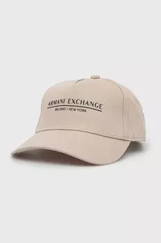 Бейсболка Armani Exchange, бежевый