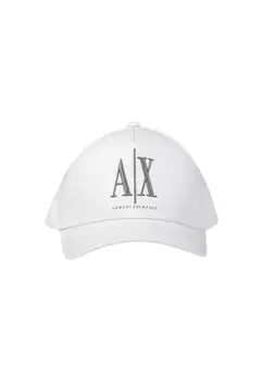 Бейсболка Armani Exchange с вышитым логотипом, белый/серый