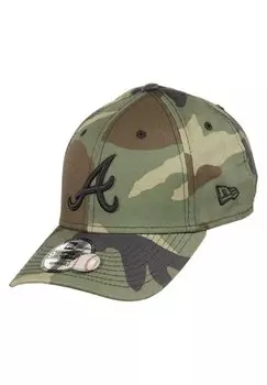 Бейсболка ATLANTA BRAVES MLB REAR LOGO WOODLAND FORTY ADJUSTA New Era, цвет grn