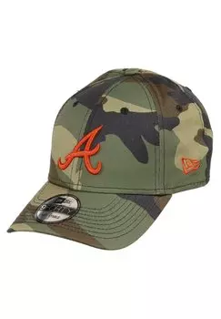 Бейсболка ATLANTA BRAVES MLB REAR LOGO WOODLAND FORTY ADJUST New Era, цвет grn