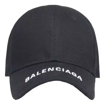 Бейсболка Balenciaga Logo Visor Cap 'Black White', черный