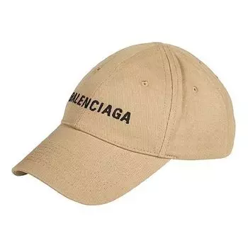 Бейсболка Balenciaga Visor Logo Cap 'Beige Black', желто-коричневый