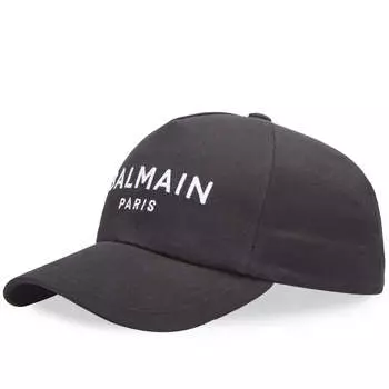 Бейсболка Balmain Paris Logo Cotton, цвет Black & White