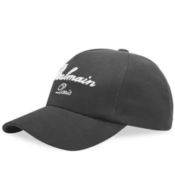 Бейсболка Balmain Signature Logo Cotton, цвет Black & Ivory