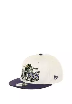 Бейсболка BALTIMORE RAVENS NFL WHITE ORIGINAL TEAMCOLOUR HELMET PURPLE 9FIFTY SNAPBACK CAP NEW ERA, цвет weiss