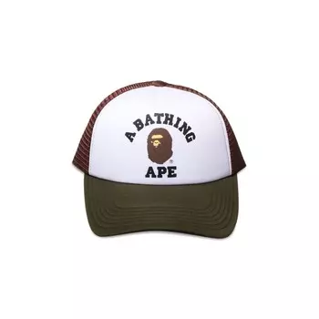 Бейсболка BAPE College Mesh Cap, оливковый