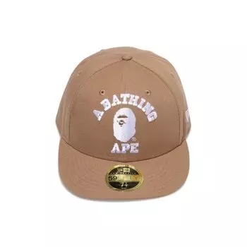 Бейсболка BAPE College New Era 59FIFTY Low Profile Cap, бежевый
