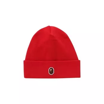 Бейсболка BAPE Silicon Ape Head Knit Cap, красный