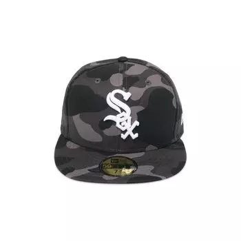 Бейсболка BAPE x MLB x New Era Chicago White Sox 59FIFTY Cap, черный