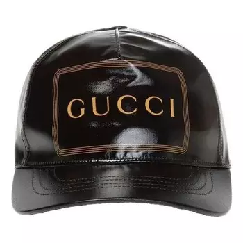 Бейсболка baseball hat with frame print 'black' Gucci, черный