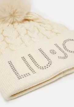 Бейсболка BEANIE CON TRECCE PONPON LIU JO, бежевый
