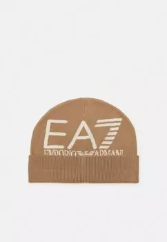 Бейсболка BEANIE UNISEX EA7 Emporio Armani, коричневый