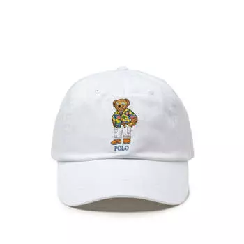 Бейсболка Bear Cap Polo Ralph Lauren, белый