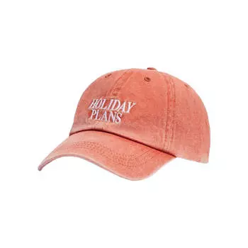 Бейсболка Bershka Faded With Embroidery, оранжевый