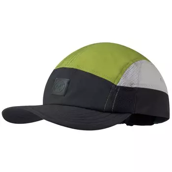 Бейсболка BUFF Athletic Cap 5 Panel Go, серый/зеленый/черный