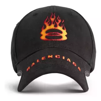 Бейсболка burning unity cap 'black orange' Balenciaga, черный