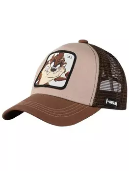 Бейсболка Capslab Looney Tunes Taz Trucker, коричневый