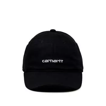 Бейсболка Carhartt Wip Canvas Script Cap Carhartt WIP, черный