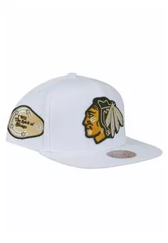 Бейсболка CHICAGO BLACKHAWKS Mitchell & Ness, цвет white