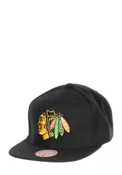 Бейсболка CHICAGO BLACKHAWKS SPOT ORIGINALER FIT VERSTELLBARE SNAPBACK Mitchell & Ness, цвет schwarz