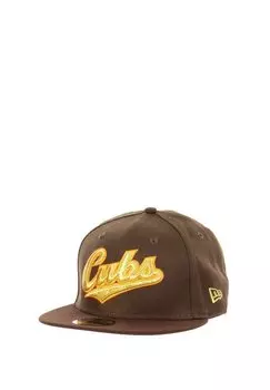 Бейсболка CHICAGO CUBS MLB TWO-TONE WALNUT BURNT WOOD 59FIFTY BASE New Era, цвет braun