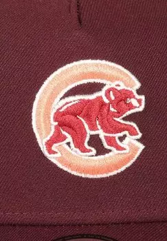 Бейсболка Chicago Cubs Mlb Years Wrigley Field Sidepatch Cooperstown A-Frame Snapback New Era, винно-красный