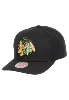 Бейсболка CHICAGO HAWKS NHL TEAM GROUND 2.0 PRO SNAPBACK MI Mitchell & Ness, цвет schwarz