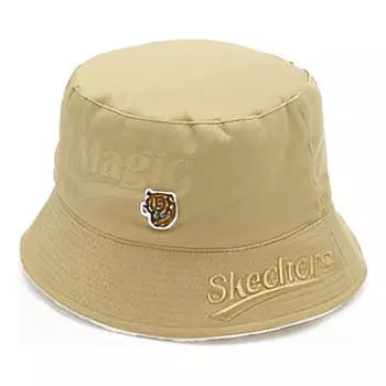 Бейсболка classic logo letter print fisherman hat 'tan' Skechers, бежевый