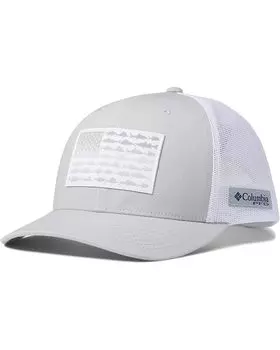 Бейсболка Columbia PFG Mesh Snapback Fish Flag Ball Cap, цвет Cool Grey/White 1